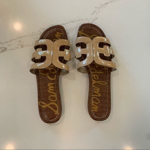 Sam Edelman Bay slide sandal almond patent size 9